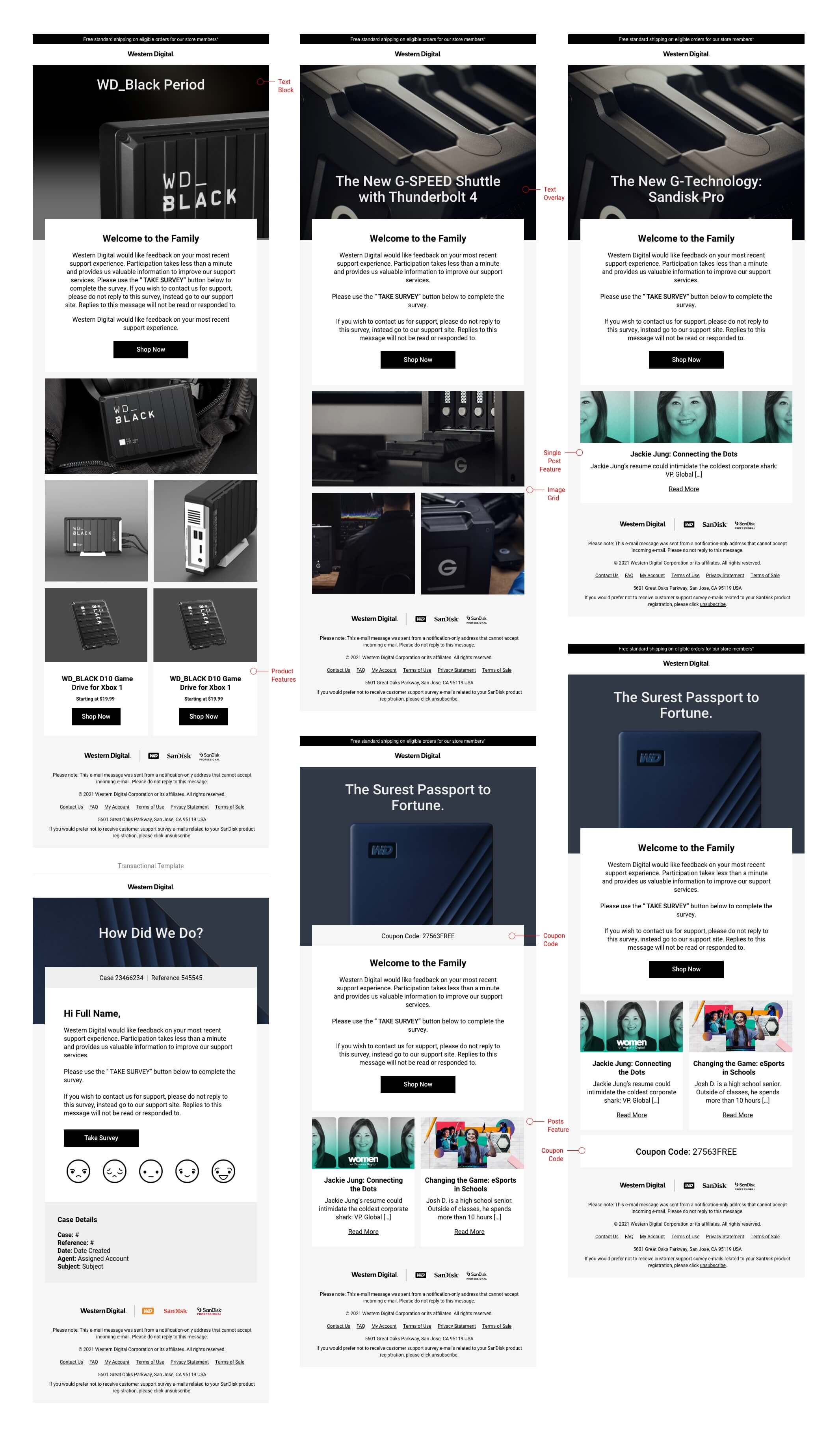 Email templates